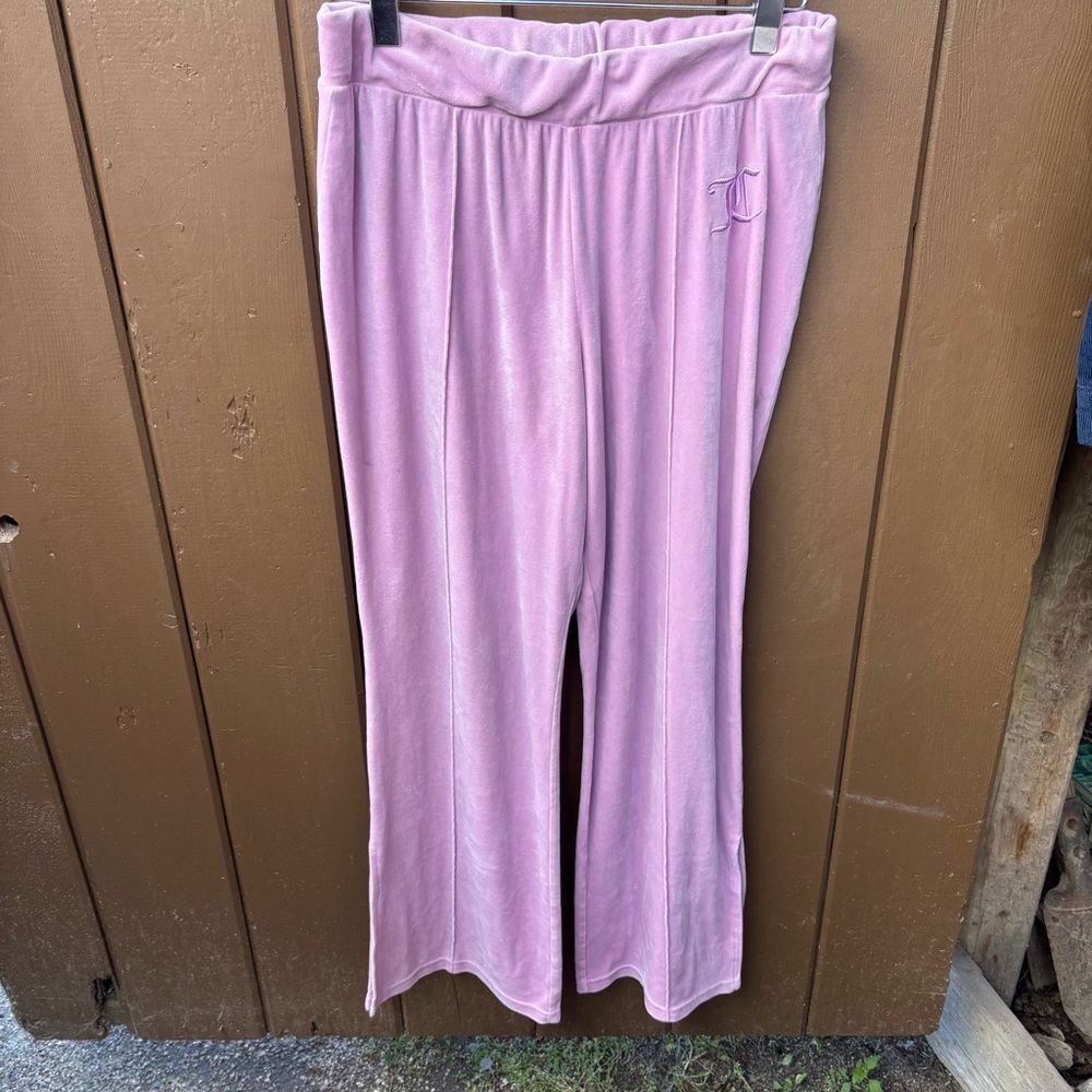 Juicy Couture Velvet Light Purple Sweatpants Women’s Large Casual Velvet Sleep